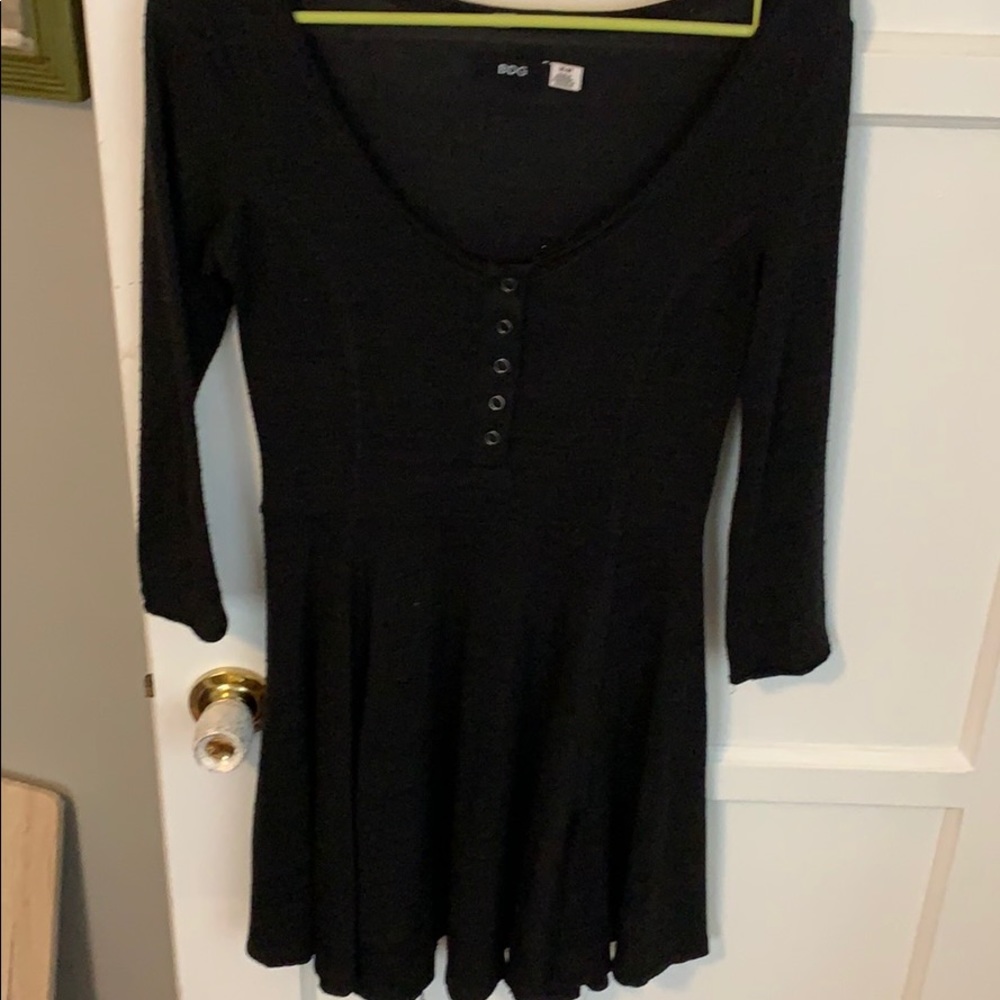 Black flared dress
